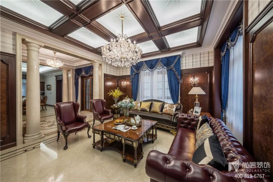 别墅装修 | 中建大公馆——中美混搭,复古优雅!-11
