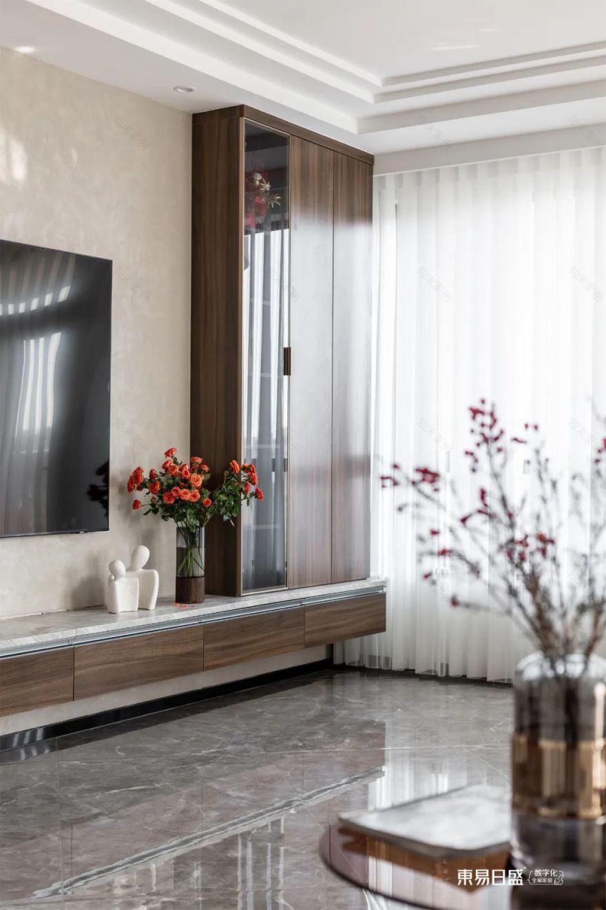 杭州装修|182㎡现代风设计,打造你从未见过的异形空间-33