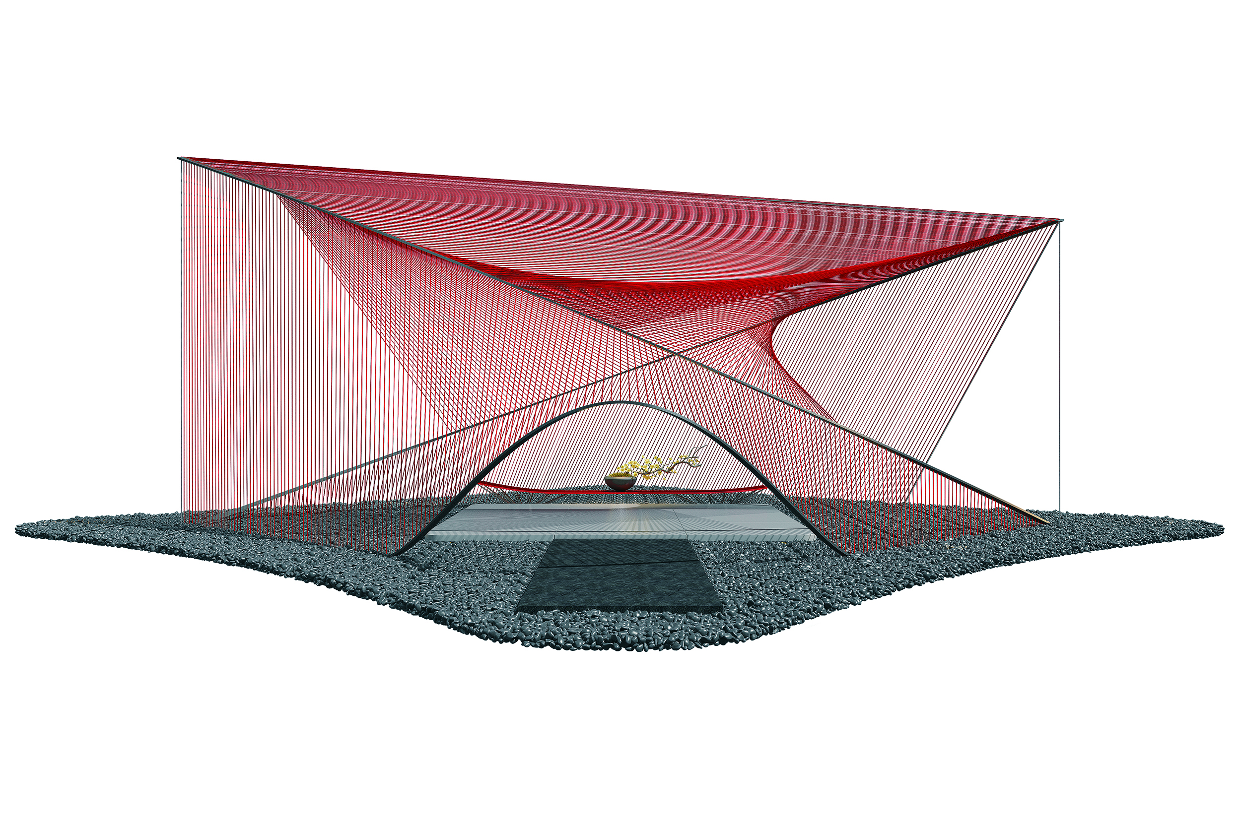 创新茶室 · 红纤维诠释传统日式茶文化-12