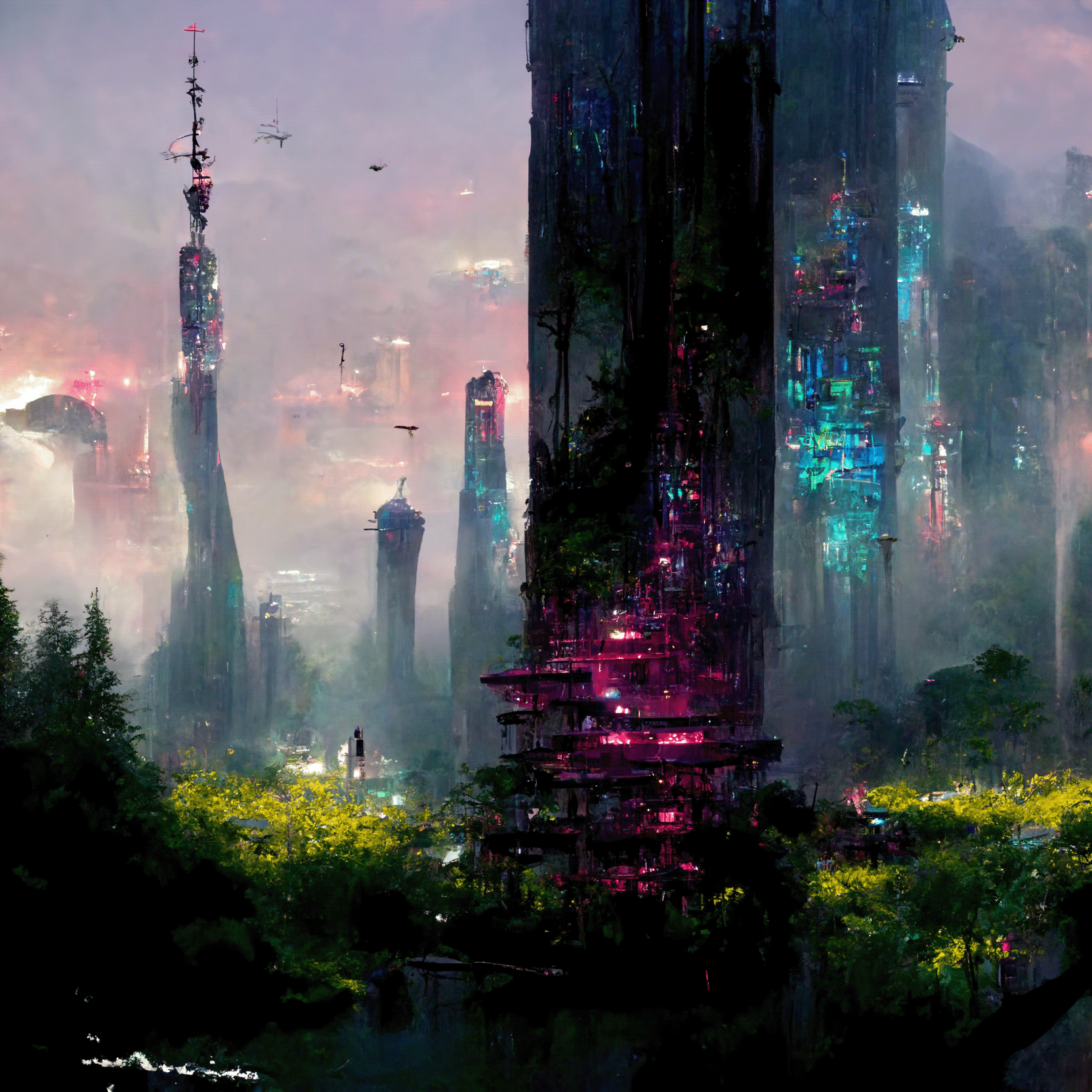未来城市概念艺术丨#midjourney AI-11
