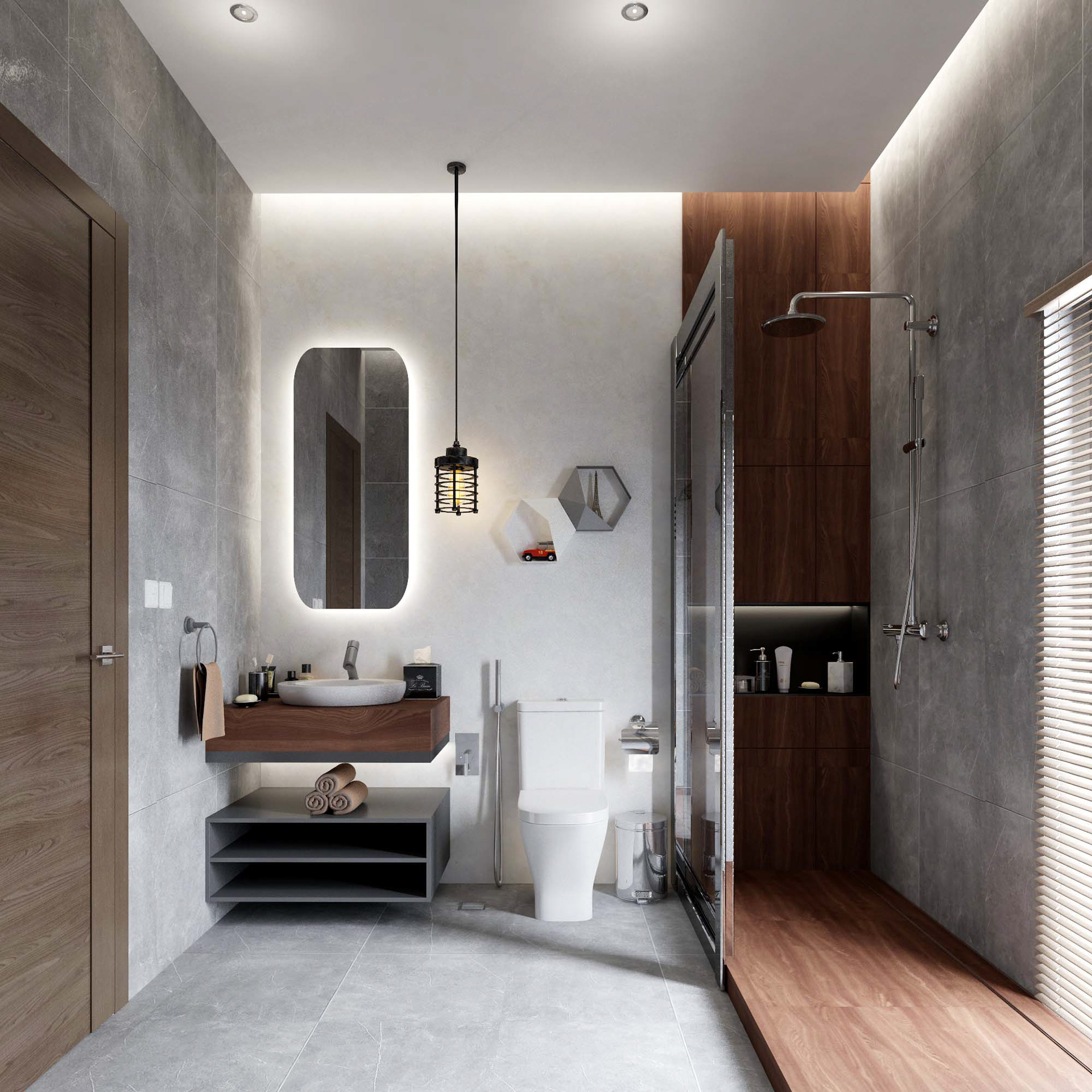 主,男孩,女孩房浴室设计丨沙特阿拉伯丨M D STUDIO-12