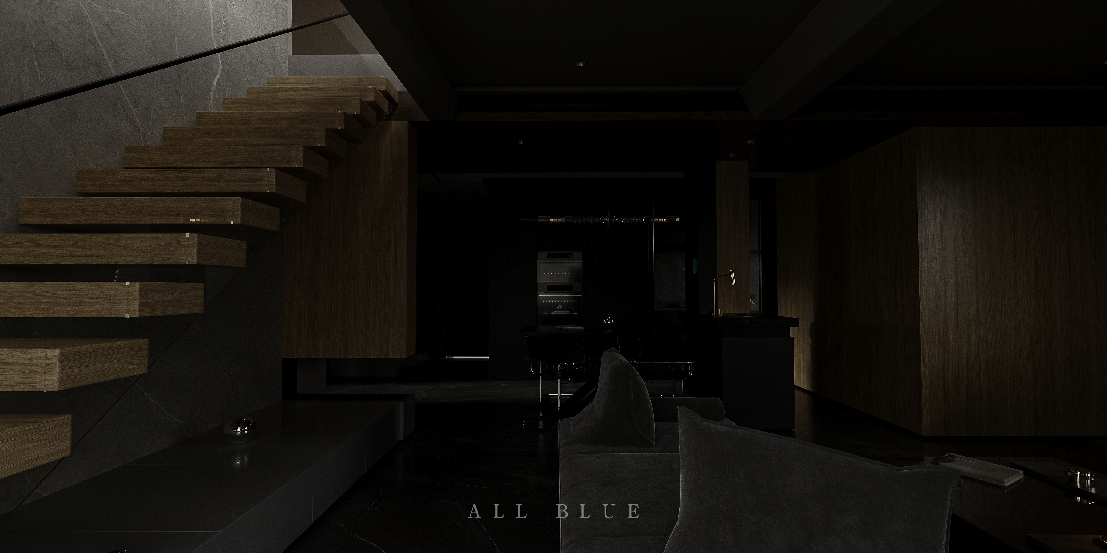 暗黑风格-室内空间渲染-3