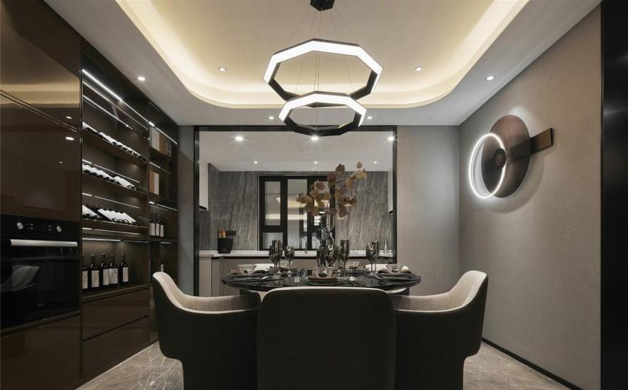 ML·A 设计 | 水墨清欢 玄关,金属与自然纹理的完美融合-24