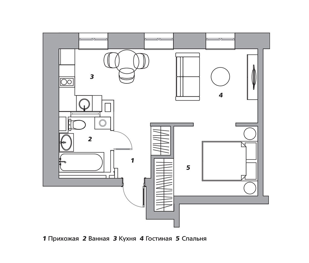 莫斯科彩色小公寓,历史建筑中的活力设计-15