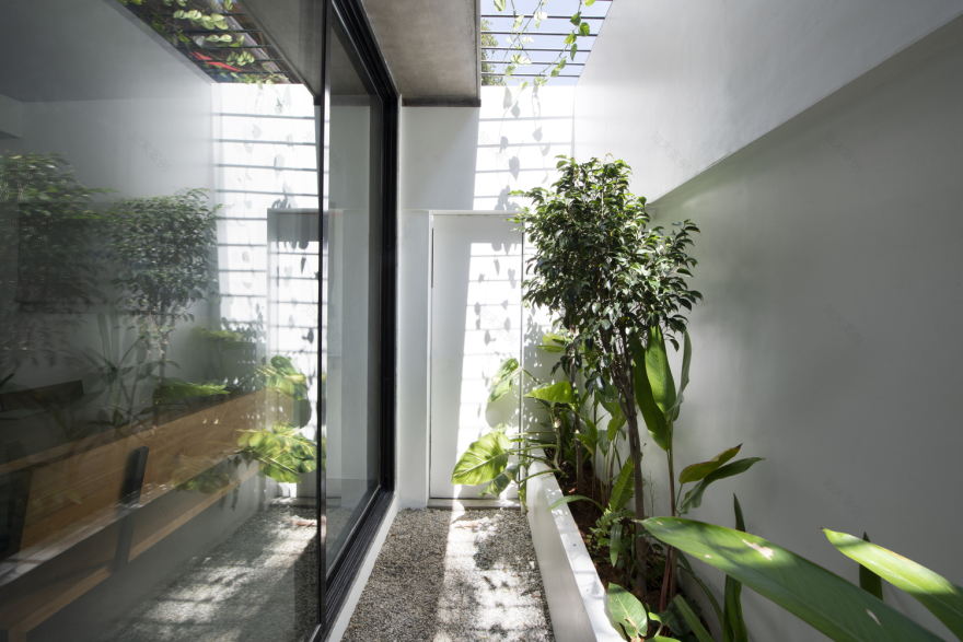 白色立方体住宅丨印度特里凡得琅丨Srijit Srinivas ARCHITECTS-23