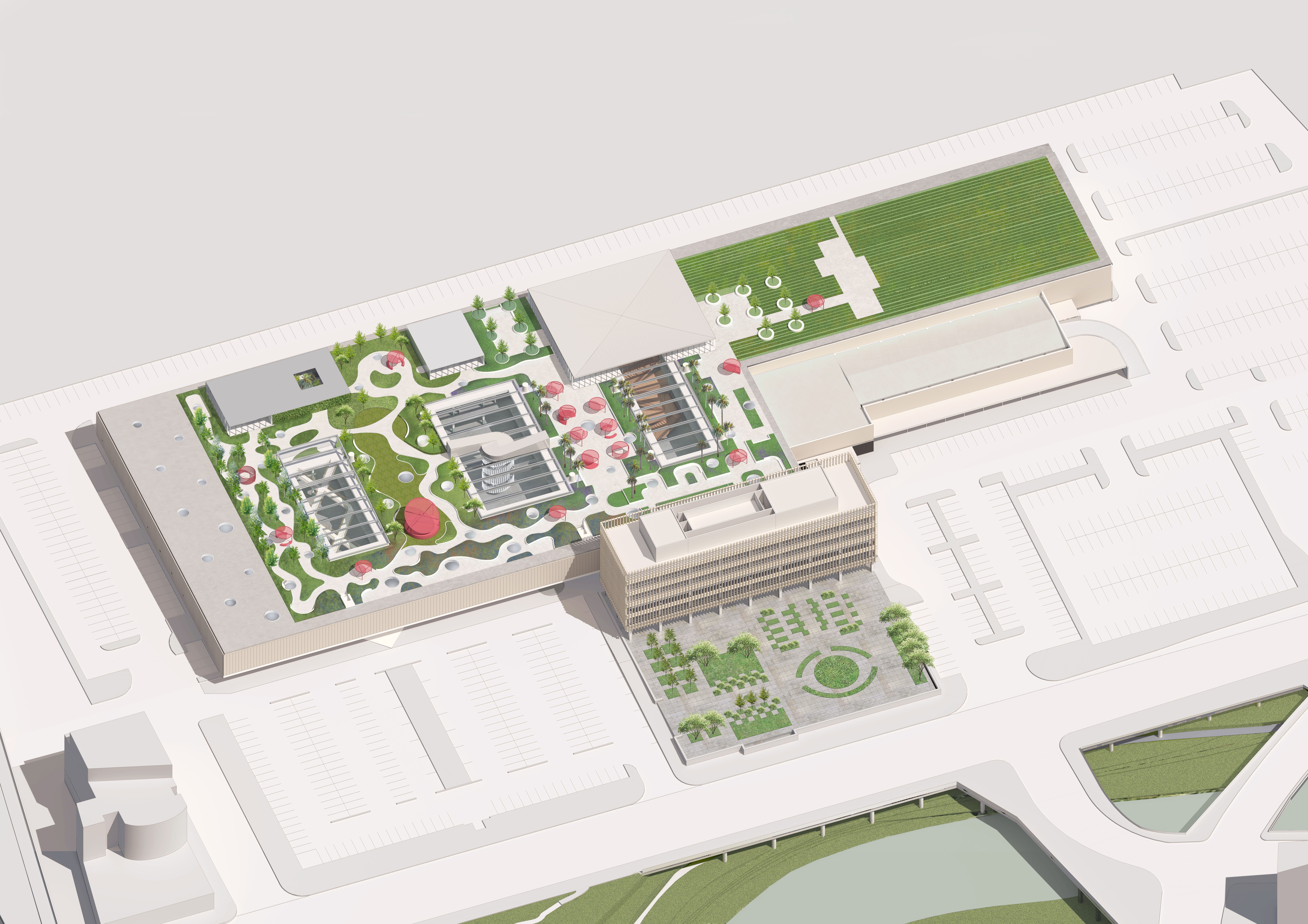 绿色洪水防护下的美国休斯顿仓库改造-53