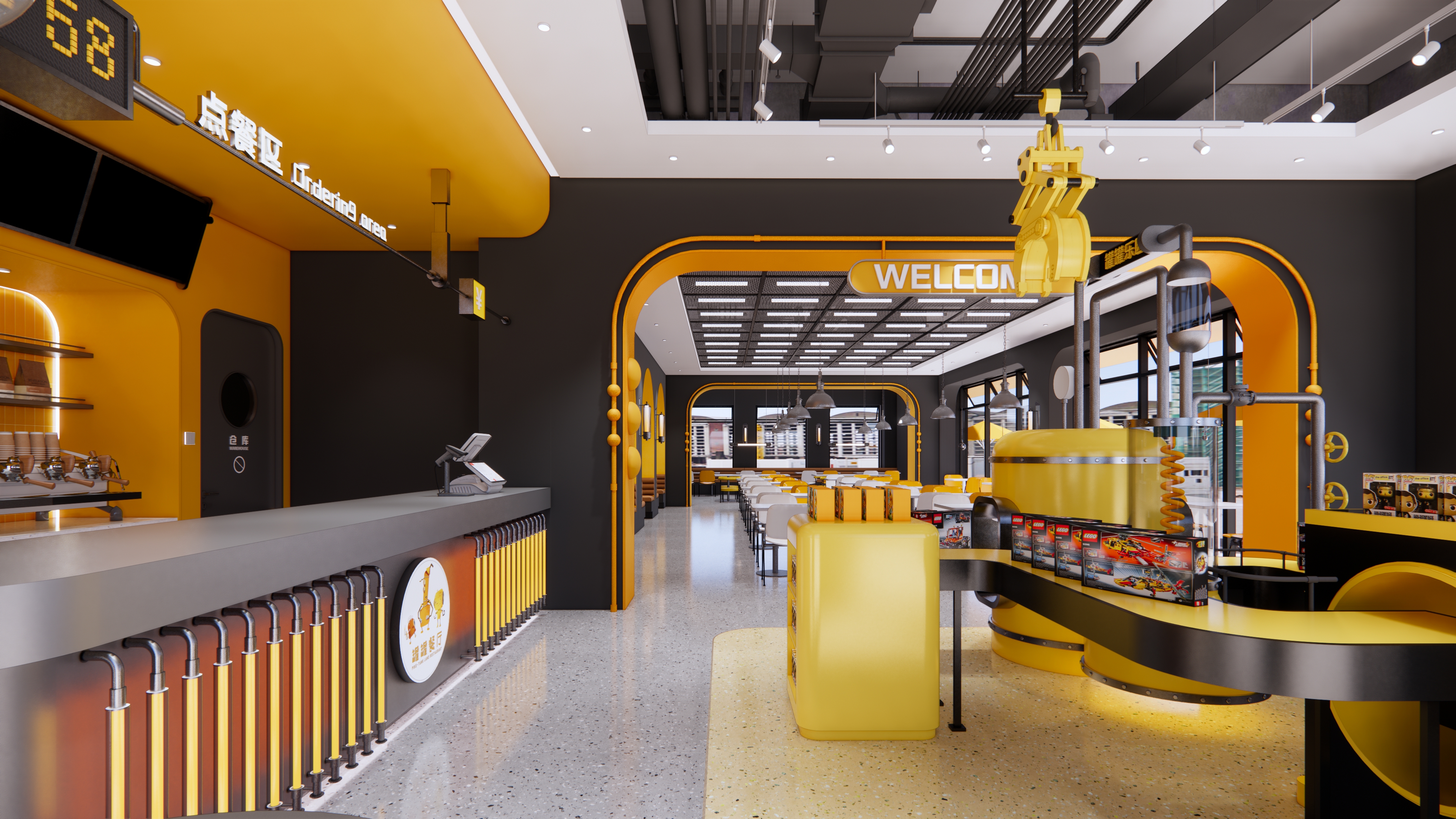 工业主题亲子餐厅方案设计-6