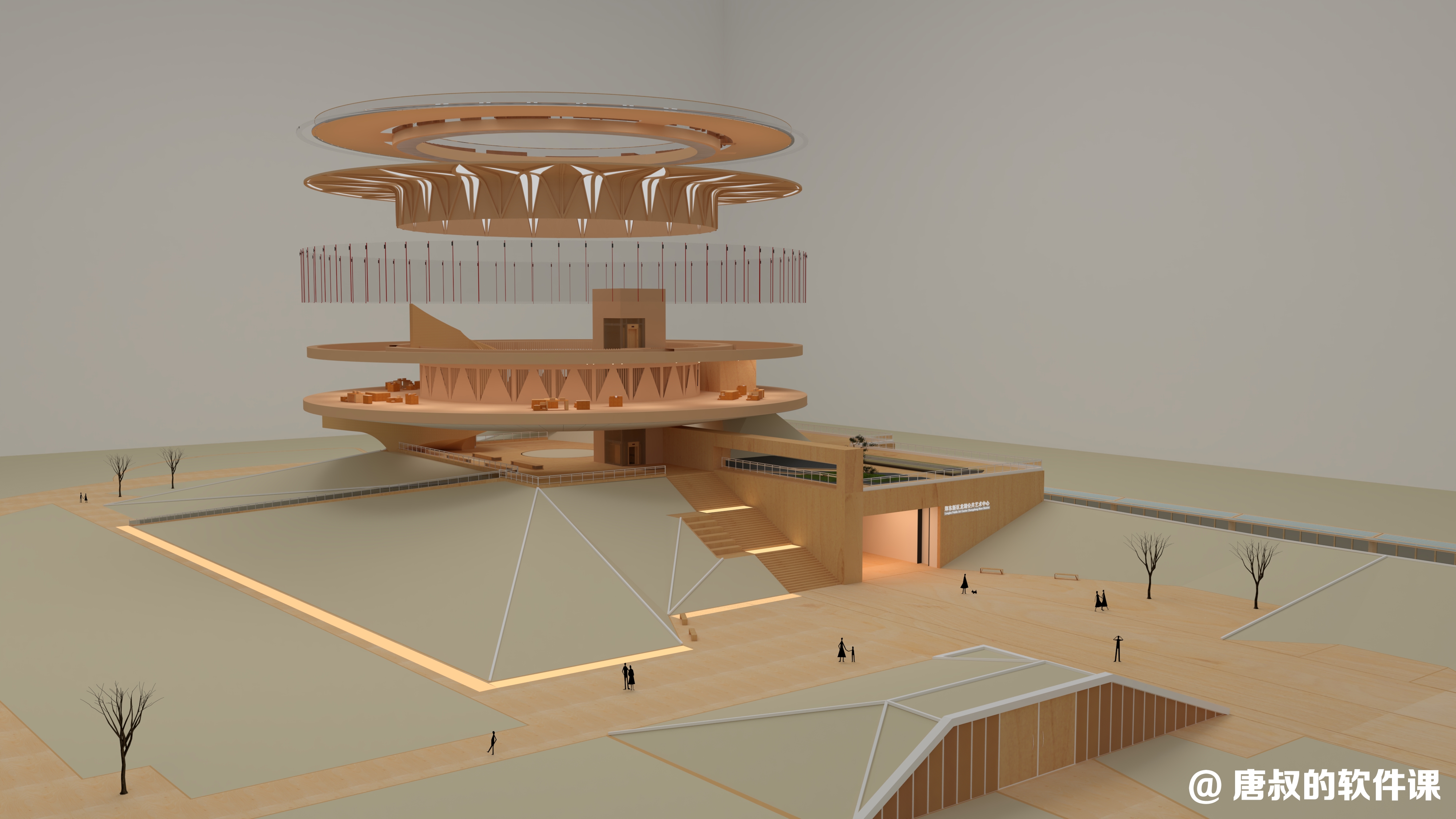 ZhengZhou“城市之冠”—手工模型渲染图-7