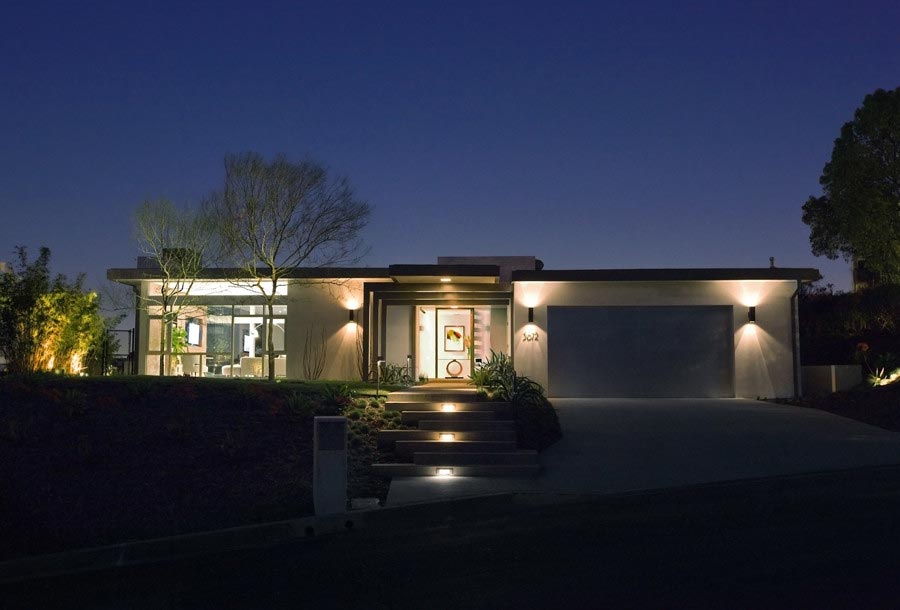 加州恩西诺山现代住宅，180 度圣费尔南多河谷盆地景观-20