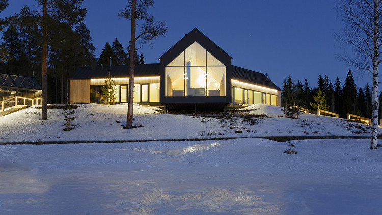 芬兰湖畔“Y 形”生态小屋-22