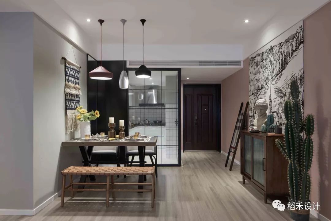 河南许昌万象水岸香郡 115M²样板间——粉色基调的时尚生活空间-10