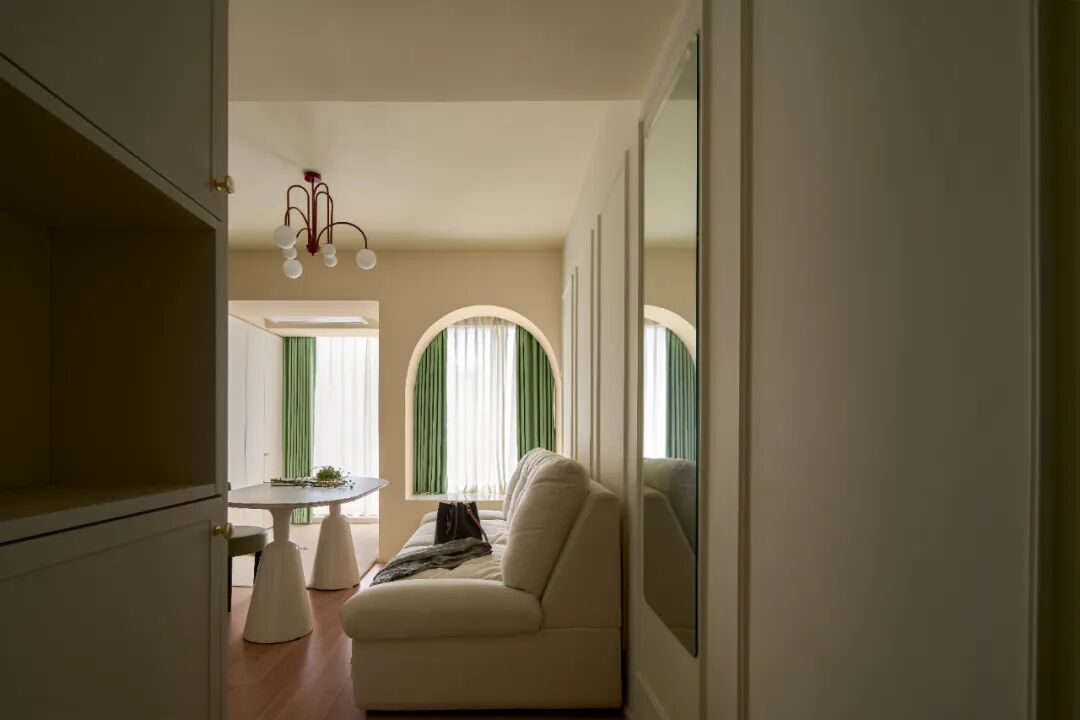 如愿实景｜岭秀名苑51㎡，在白与绿之间写下一首有关家的舒缓诗篇-10