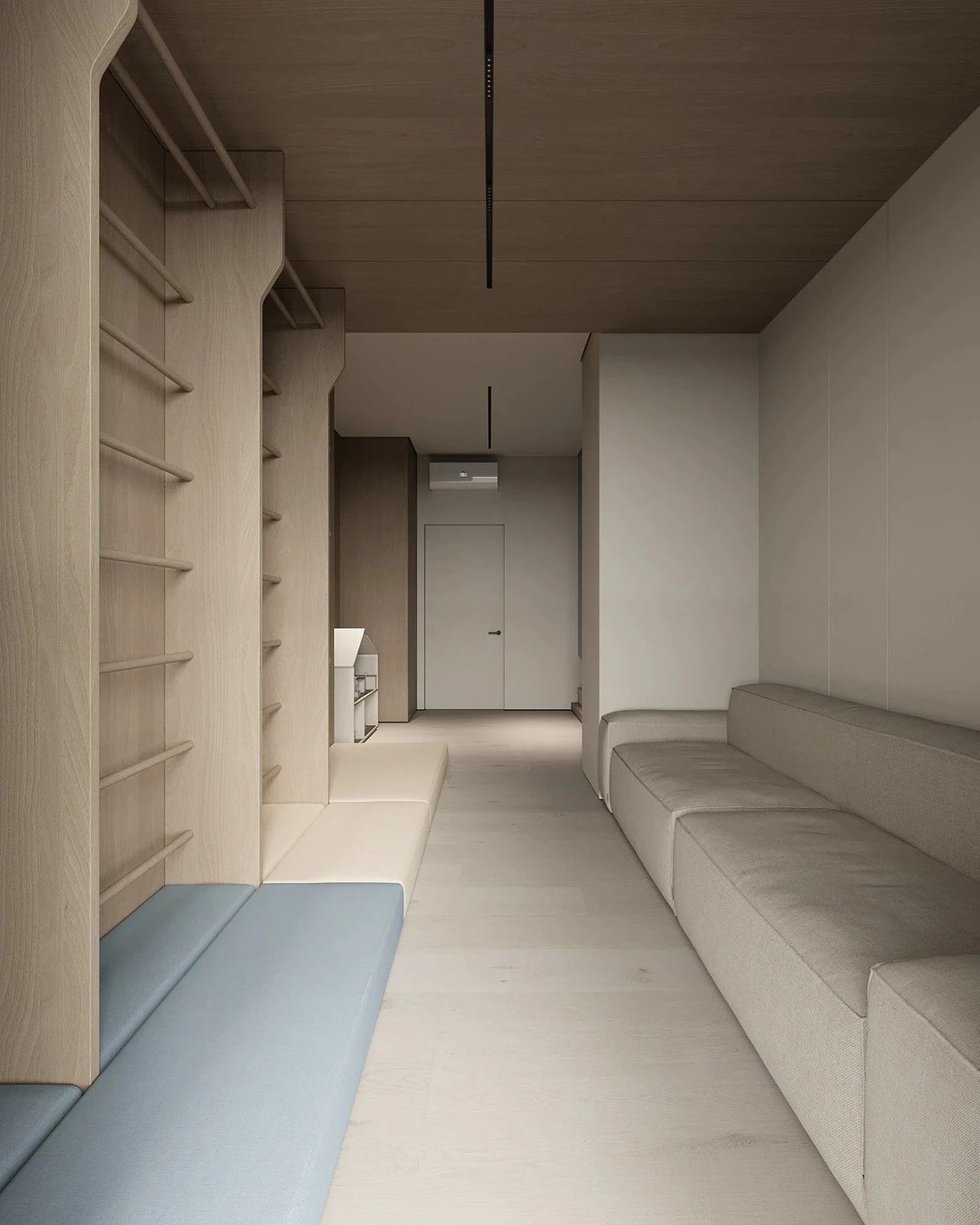 原木系奶油风极简空间loft公寓设计丨URSA STUDIO-73