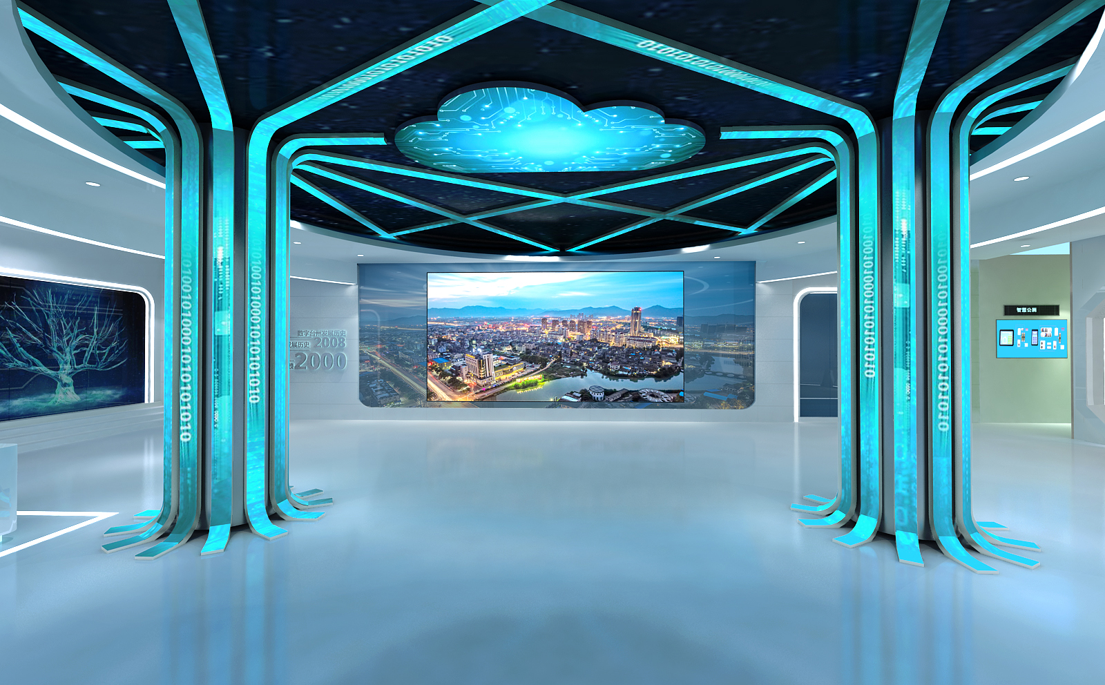 科技展厅/企业展厅/电信展厅/展厅设计/效果图设计-2