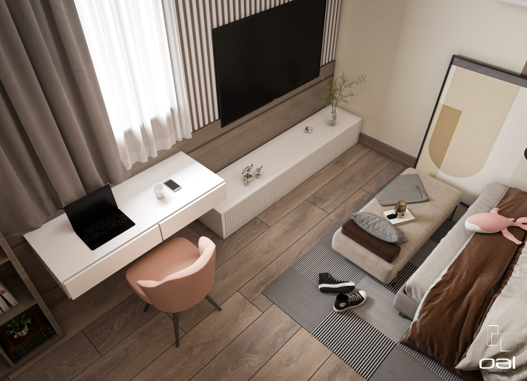 女孩卧室带浴室设计丨埃及丨OMNIA NASR AL SHAER-12