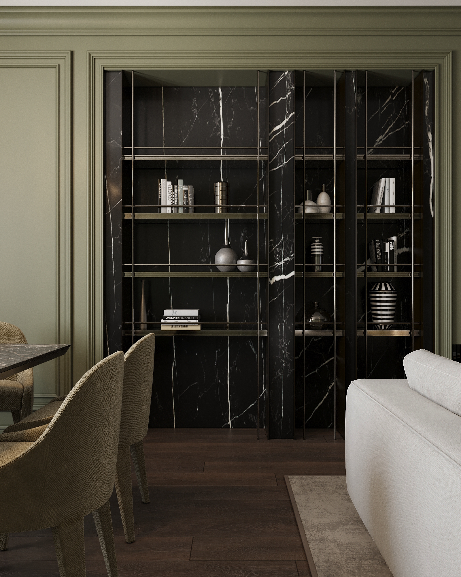 Olive Green Living Room Design-3