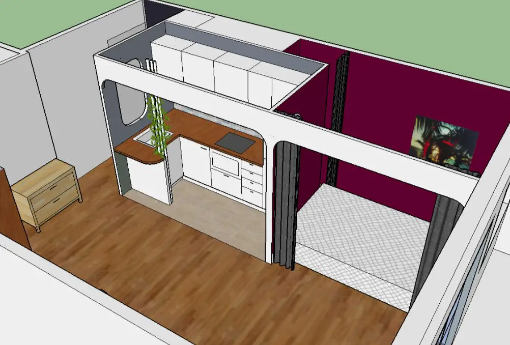 巴黎 36m2 工作室，彩色箱子打造活力空间-16