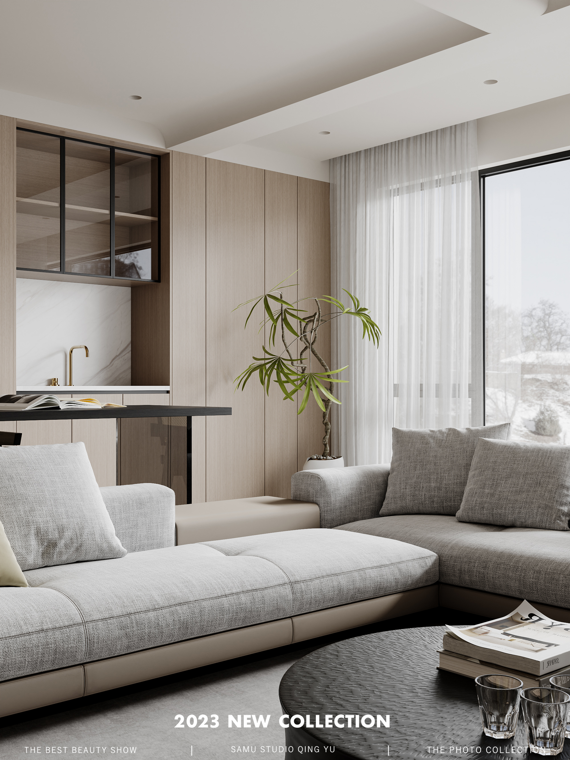 奶油风室内设计案例-7