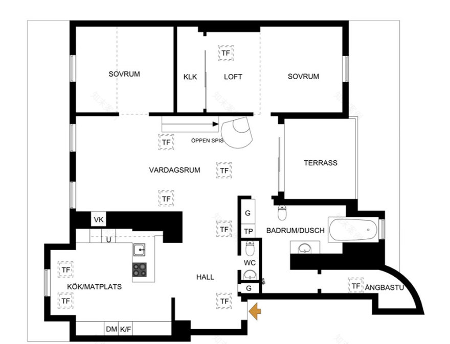 百年砖墙的现代阁楼公寓-26