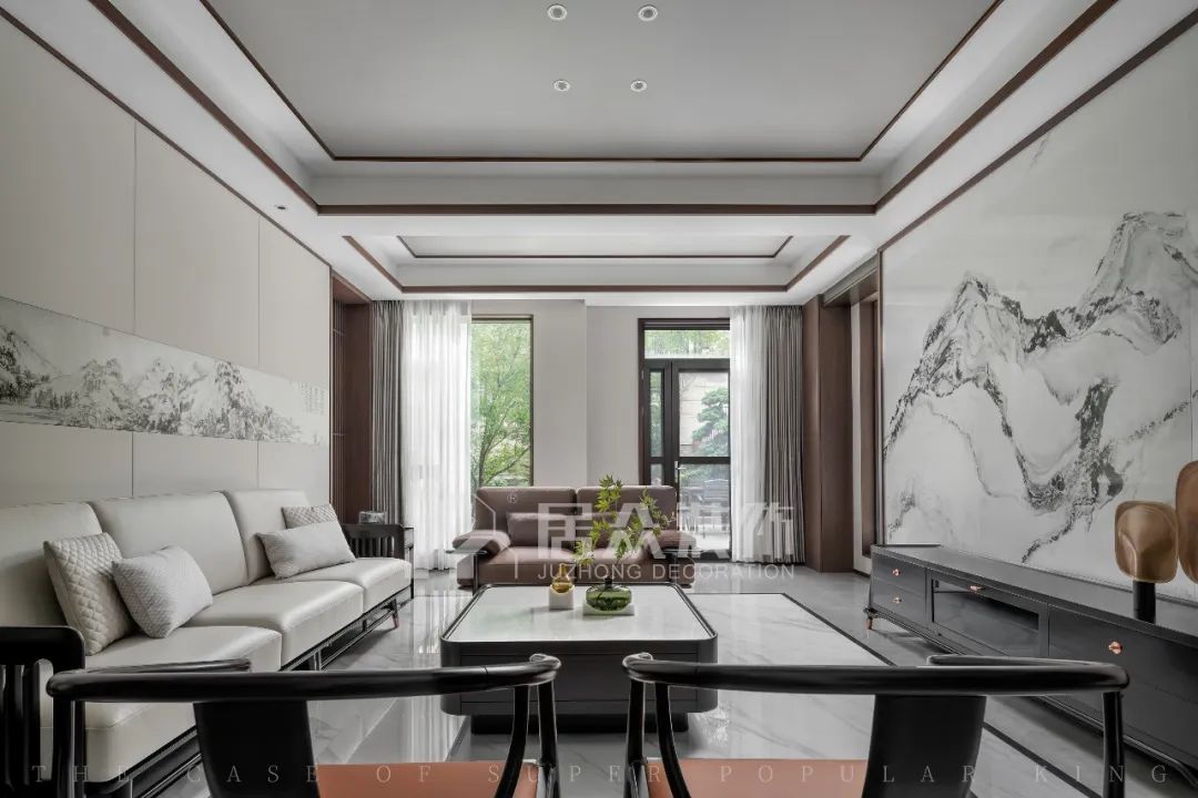 全案案例｜550㎡新中式别墅 重返雅致生活-8