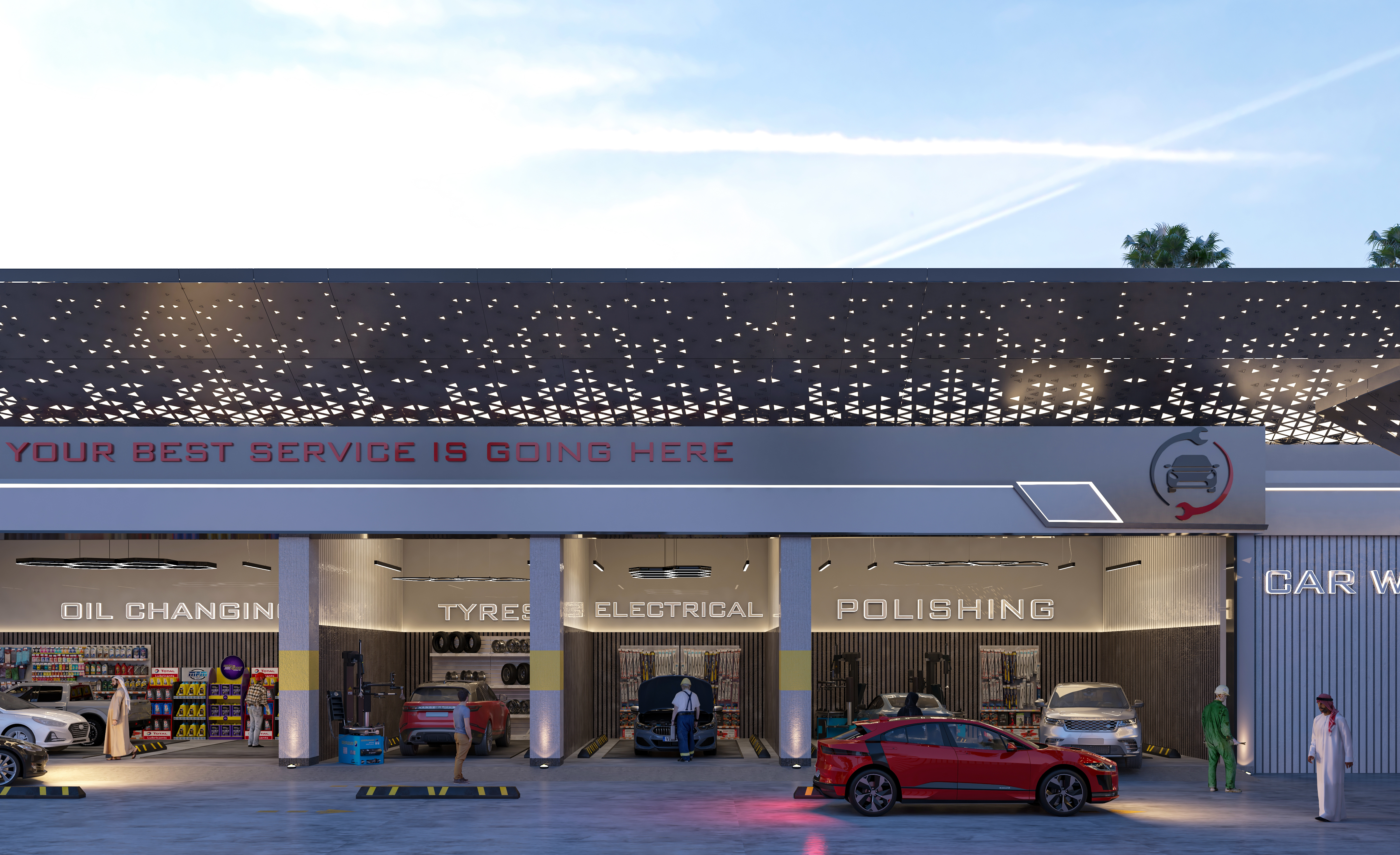 沙特阿拉伯加油站设计与可视化项目-14