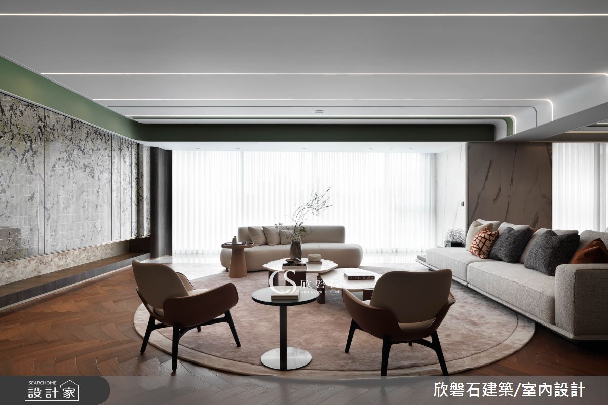 欣磐石·74  寶輝秋紅谷VIII·混搭風·95坪設計案例丨欣磐石建築.空間規劃-9