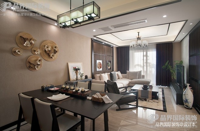 约克郡上景韵东方新中式三居120平米装修案例-14