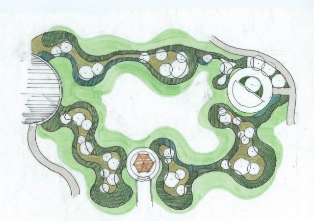 绿化设计中的地被放线手法与植物配置-45