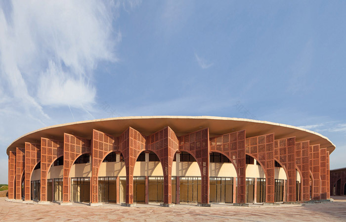 印度红拱螺旋城市市集-Avadh Shilpgram / Archohm Consults-46