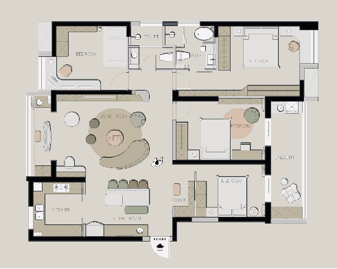 武汉雍豪府现代轻奢住宅设计丨中国武汉丨QIANYE DESIGN-14