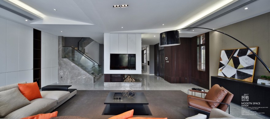 400㎡现代风别墅 阿鹤设计-1