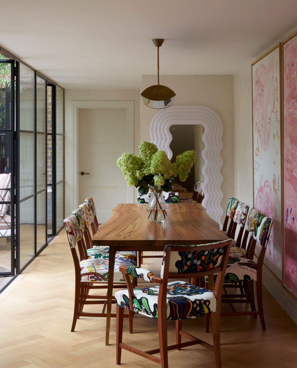 伦敦独特墙纸与明亮装饰的联排别墅-8