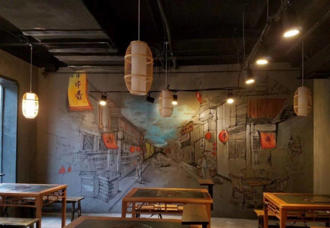 
湖南株洲餐厅、饭店墙绘设计 -7
