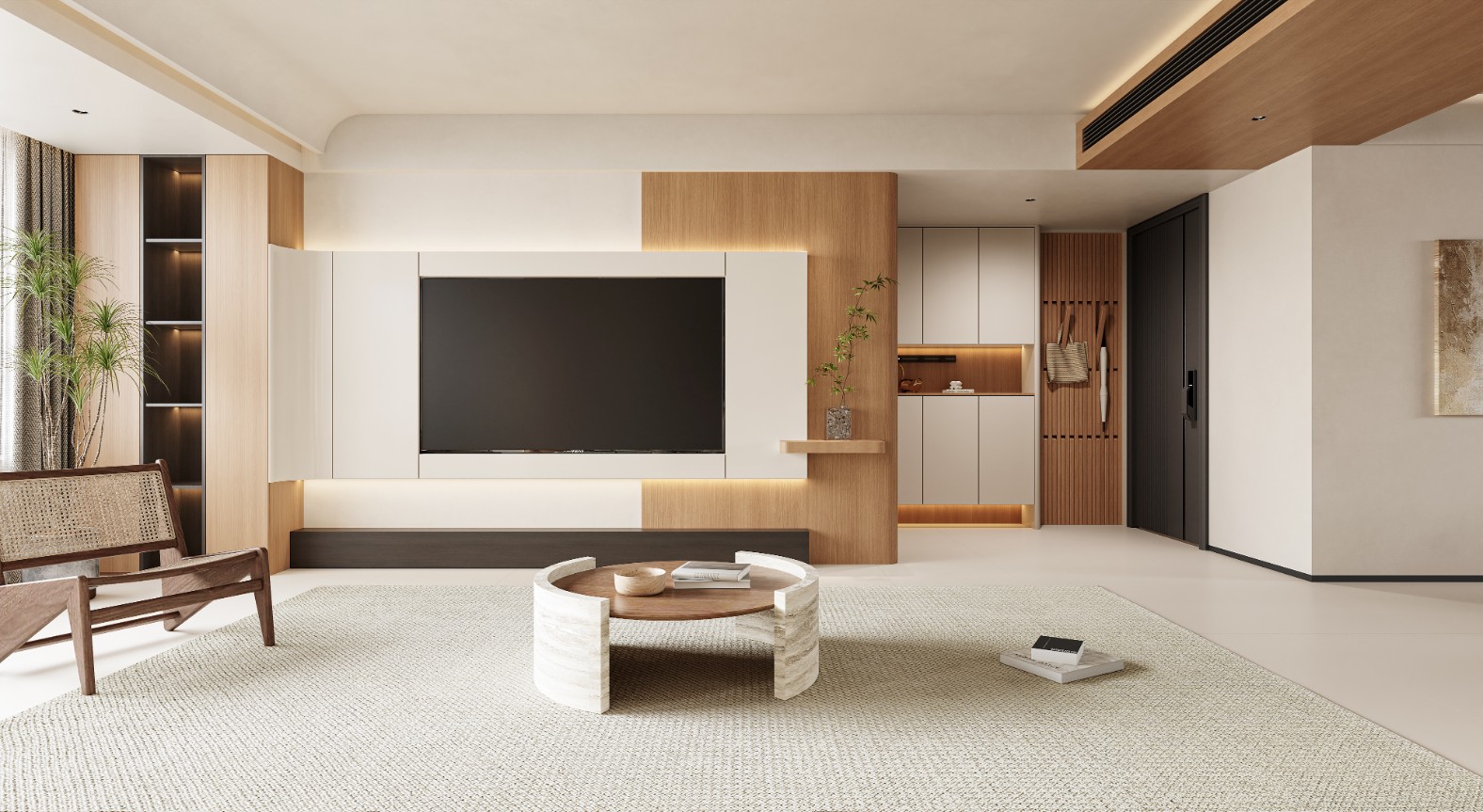 现代原木风大平层-0