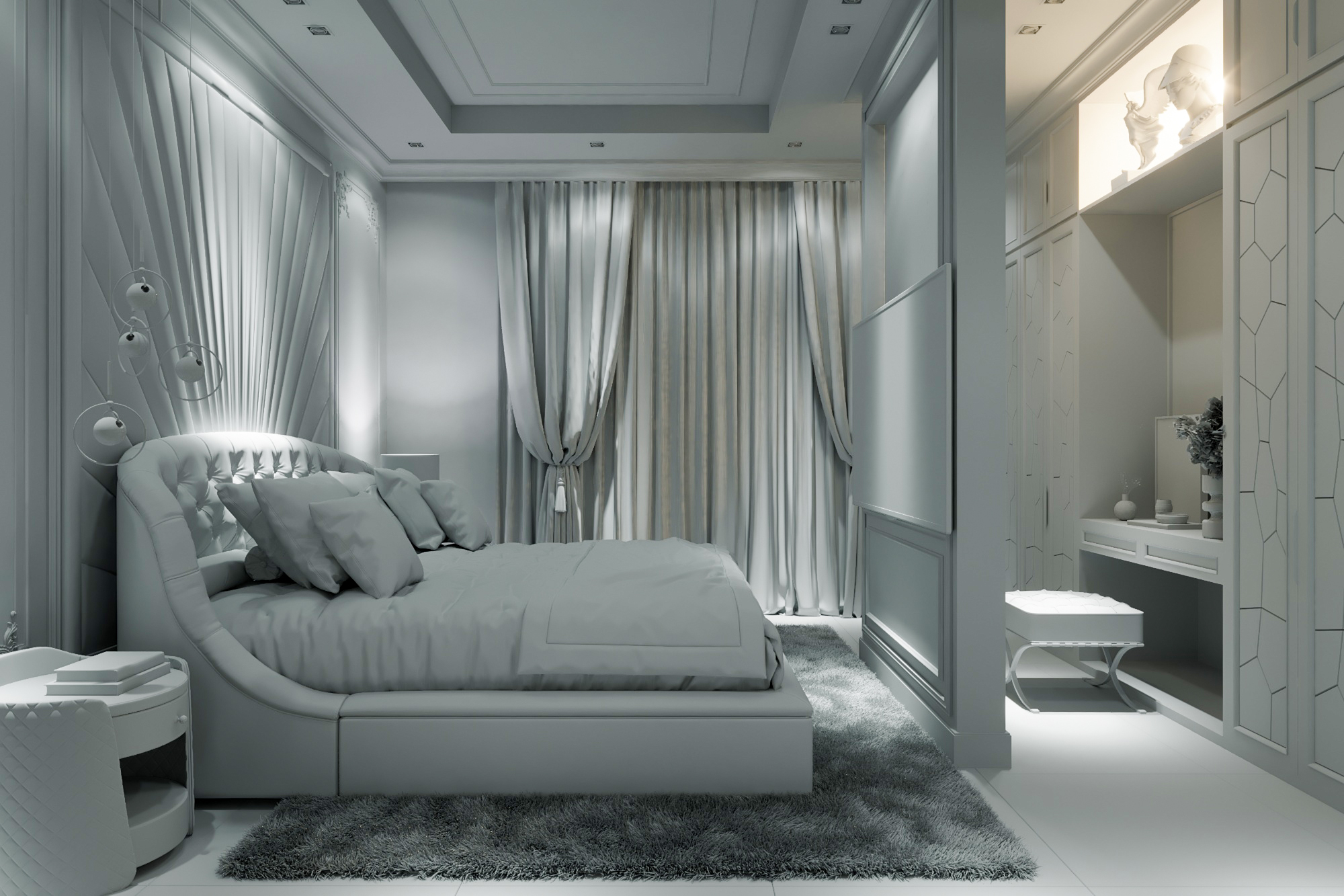 3D Interior Bedroom Ultra Modern-5