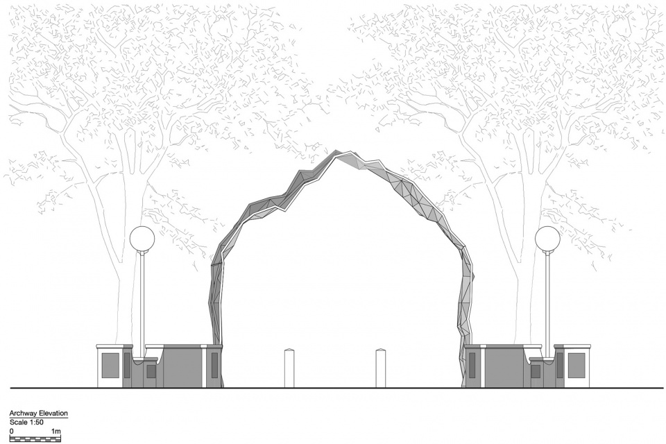 英国公园“偶然事件”拱门设计，历史人物穿孔唤起时空对话-36