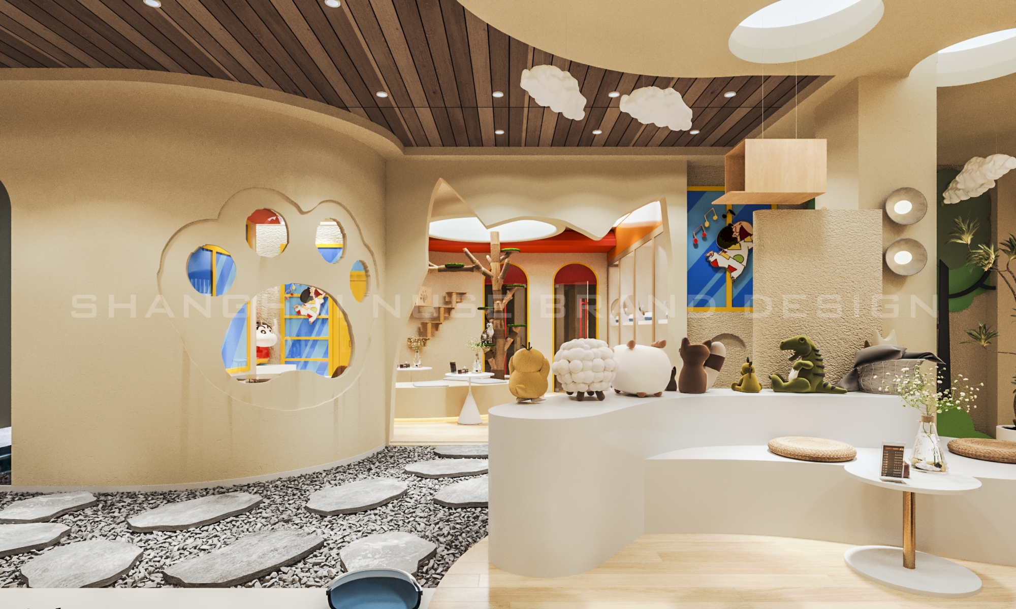 “蜡笔小新 + 桌游”猫咖沉浸式场景设计丨木村空间设计有限公司-16