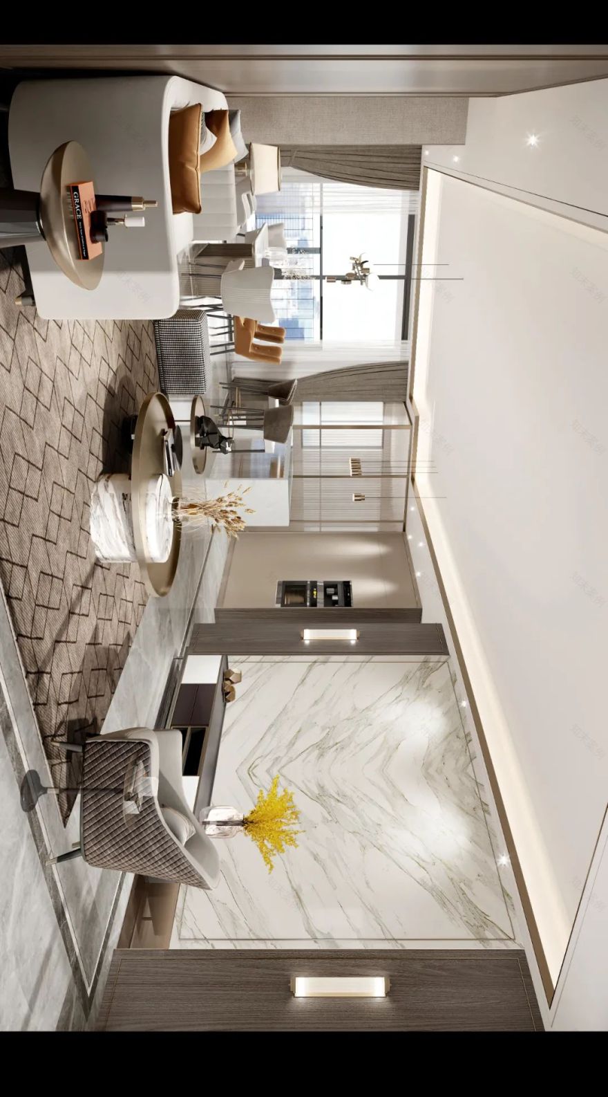 恒久的质感美学·东原麓·印长江 180 户型样板间丨中国长沙丨IDEAL DESIGN 上海逸碟建筑设计咨询有限公司-43