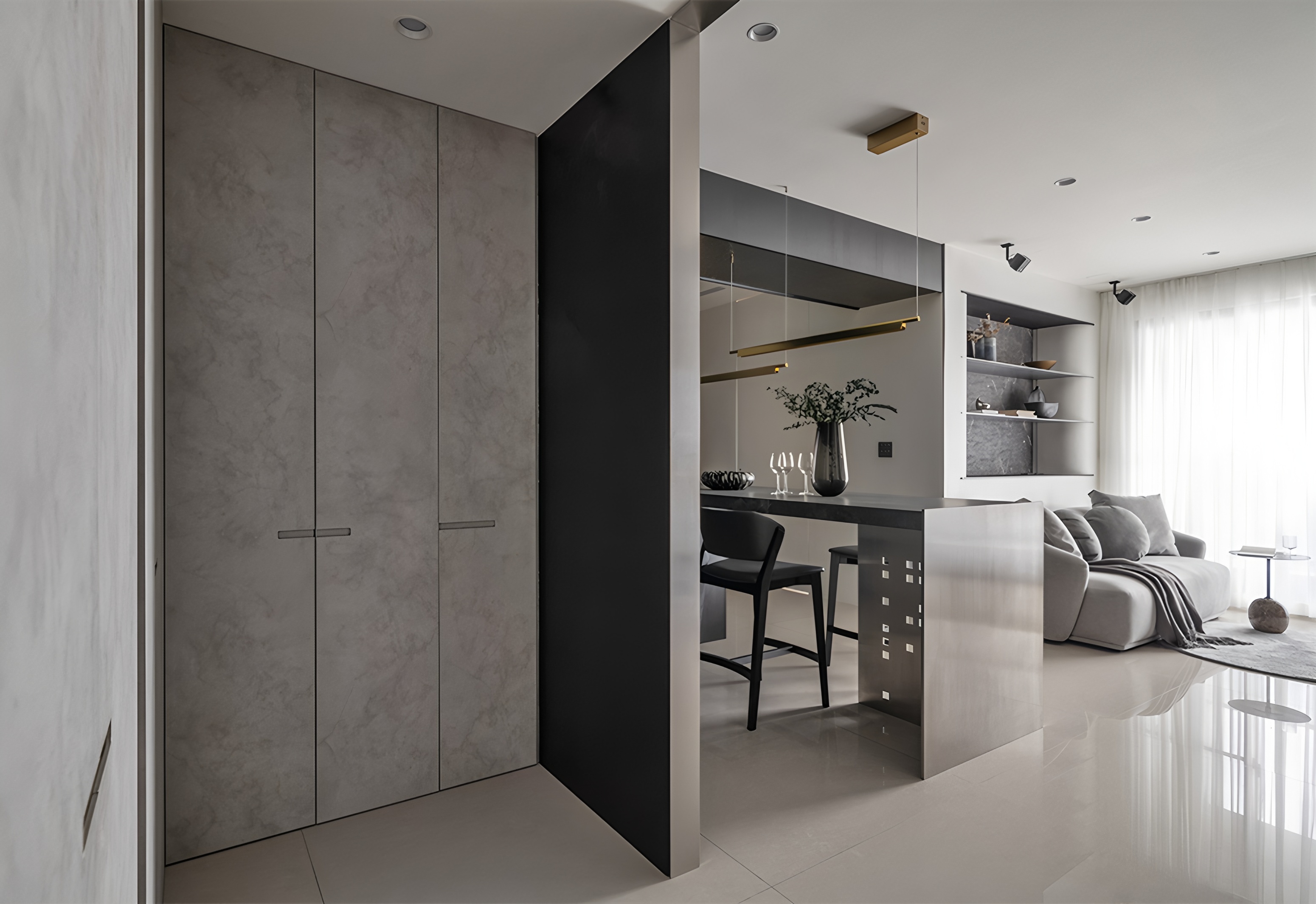 台南33坪灰韵蕴藏金属光住宅设计丨中国台南丨乔治黑羊设计-32