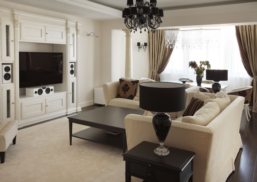 The interior of the apartment of 220 square on Leninsky Prospekt Alexandra Fedorova-1