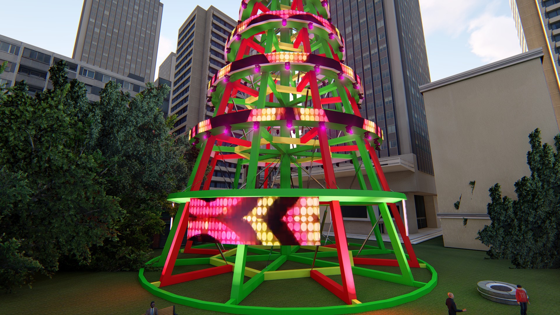 Árvore de Natal em LED - para praças públicas-19