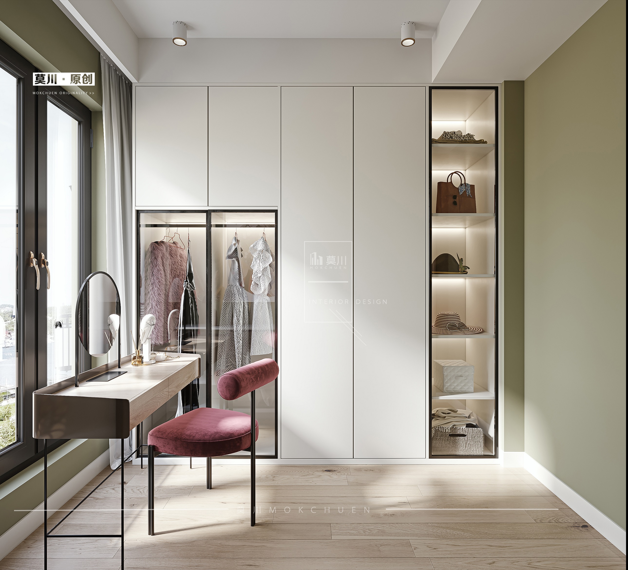 北欧风情清新灰绿空间设计-7