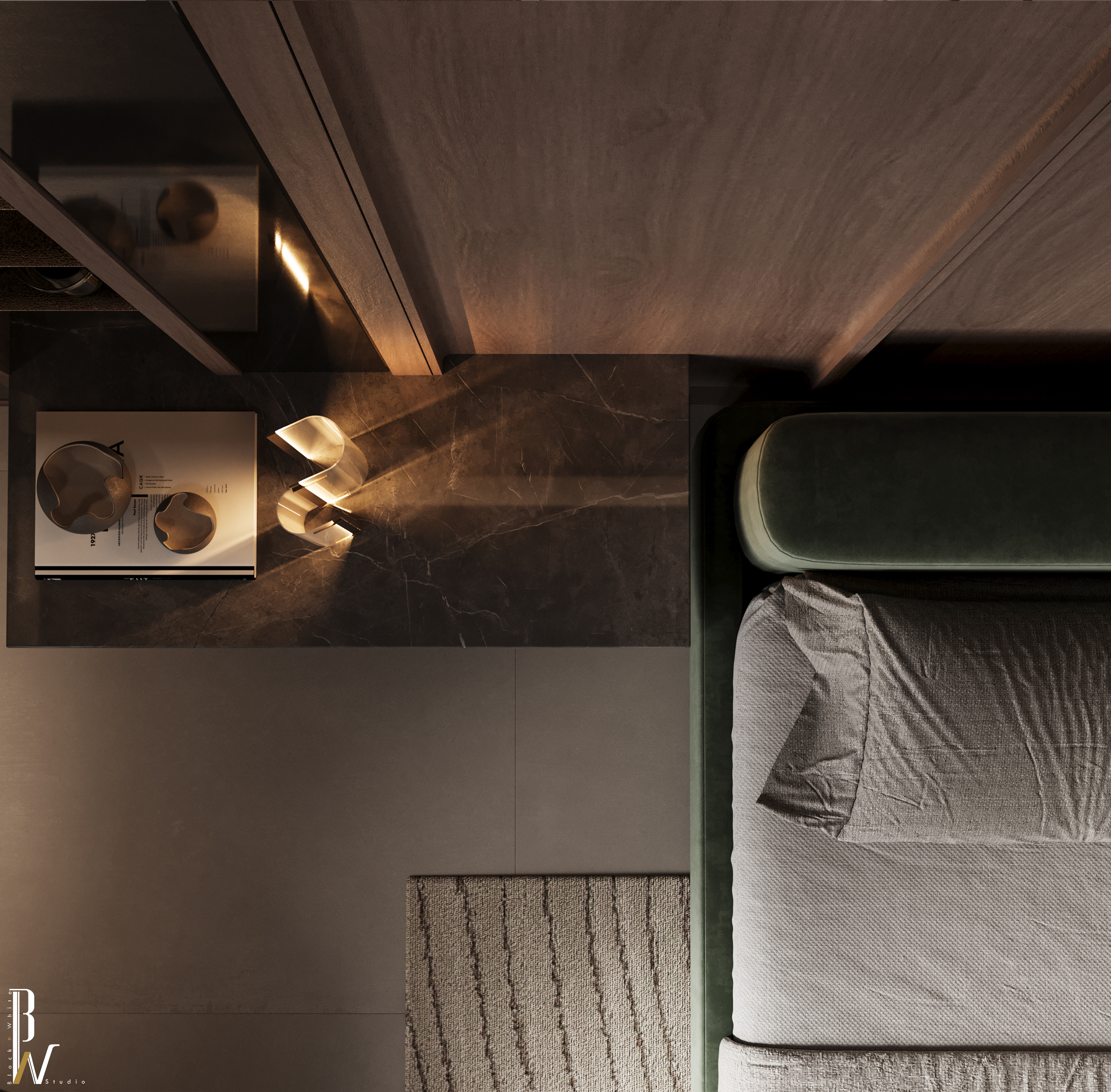 主卧室丨阿曼丨Black N White-27