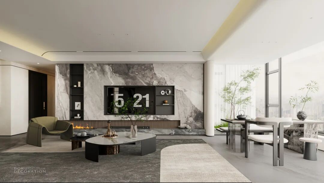 200㎡现代轻奢|以质感与温度，打造理想生活场域-26