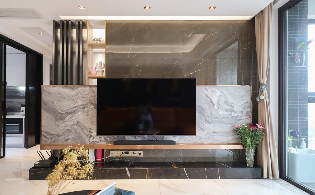 爆改传统 3 房,打造 41 平米大气客厅-31