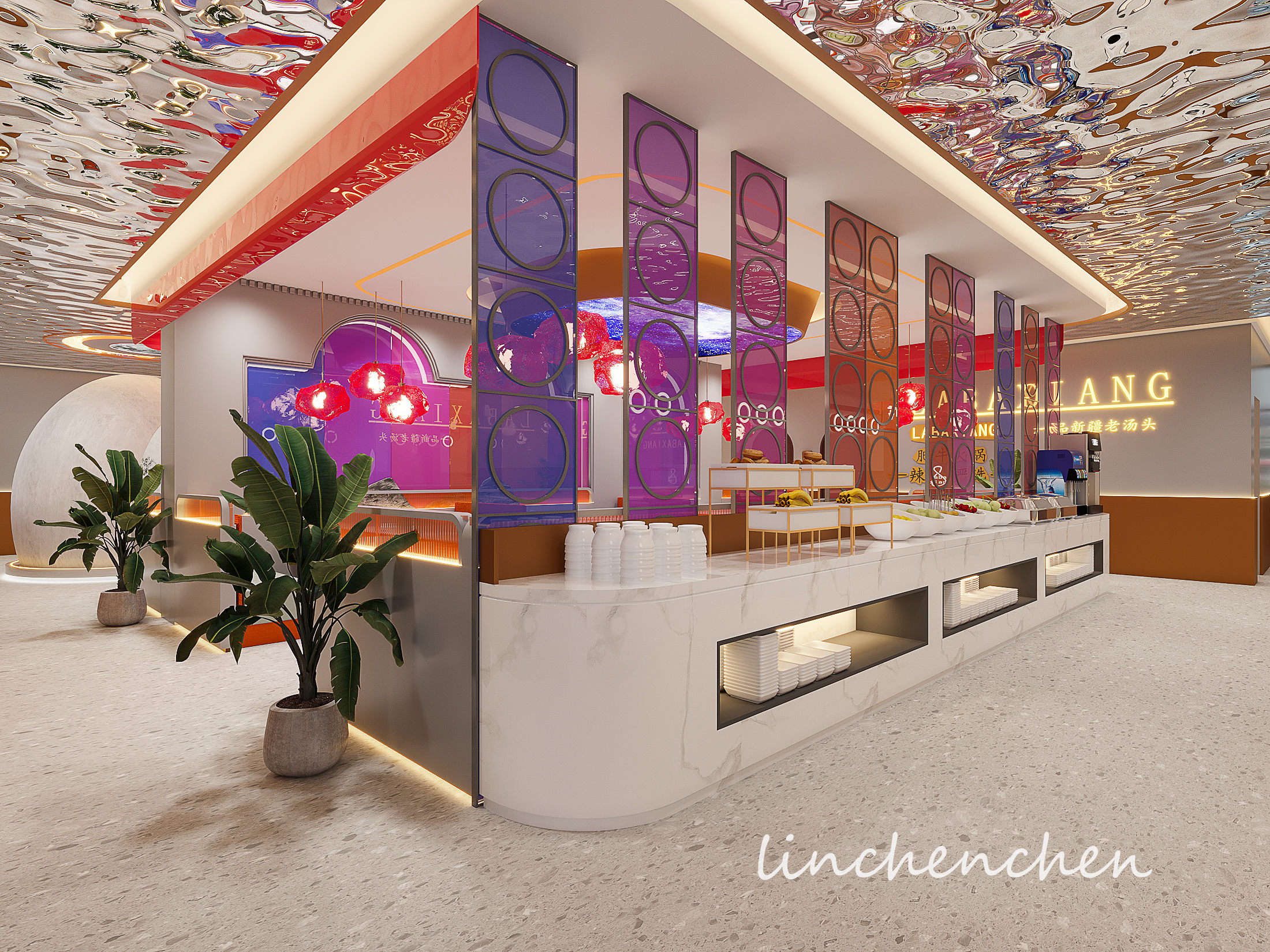 花样餐厅工装设计-14