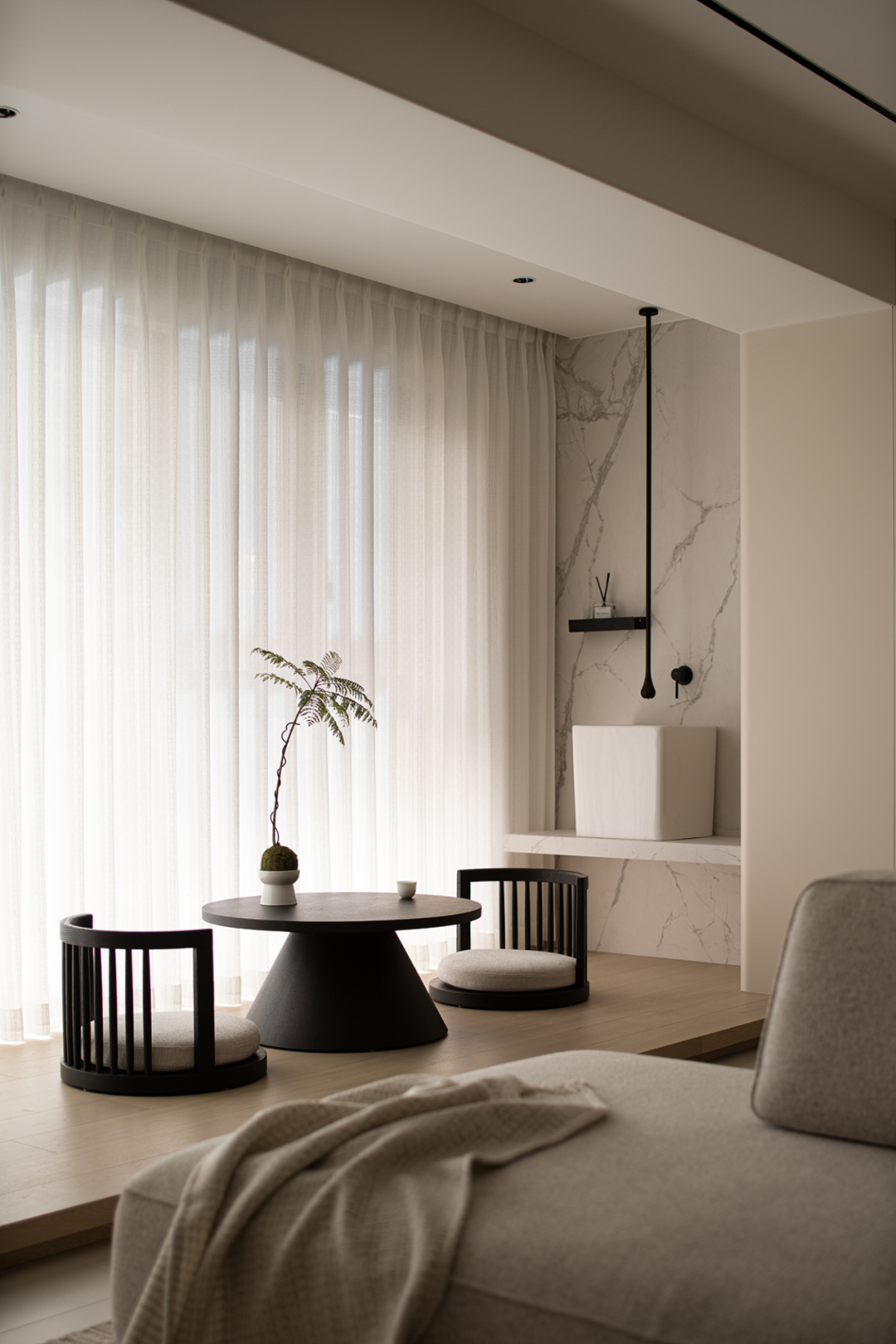 140㎡原木风奶油色公寓设计丨中国浙江丨陈芮蕊-14