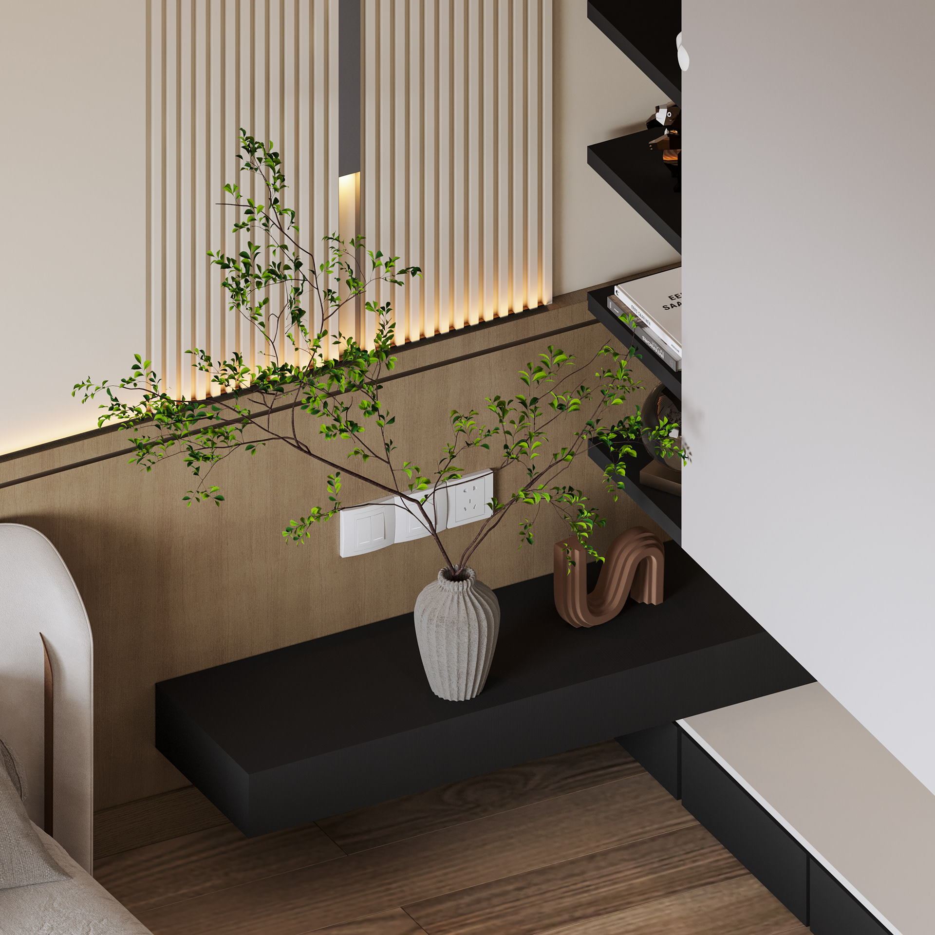 极简主义主卧设计丨ASER WALEED-6