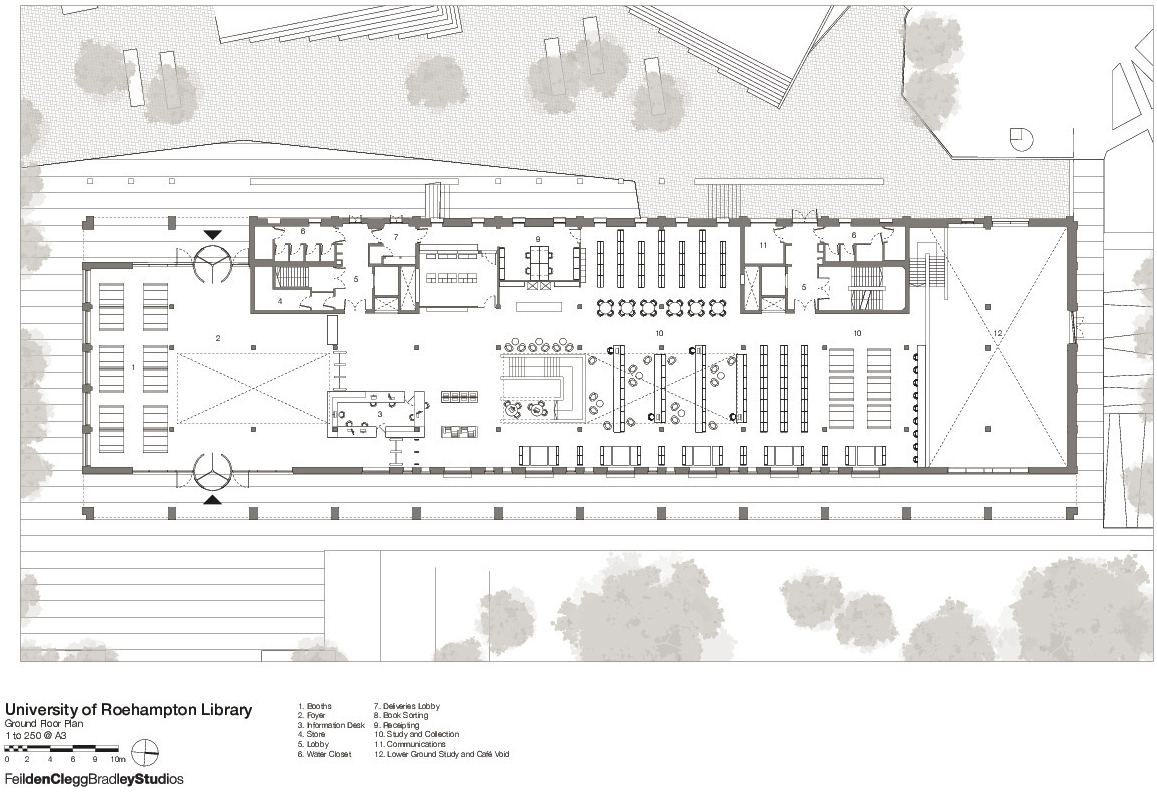 伦敦罗汉普顿大学图书馆 · 花园景观中的现代学术空间-47