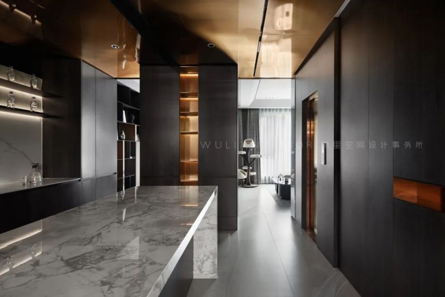 黑域奢境 · 杭州 320㎡港式轻奢别墅设计丨中国杭州丨物里空间设计事务所-34